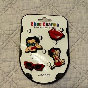 Betty Boop Shoe Charms 4 PC Set